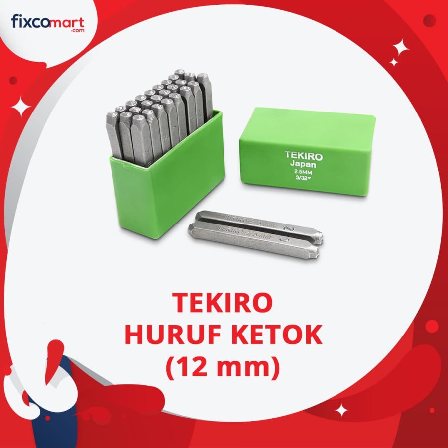 Huruf Ketok 12 mm / Ketok Huruf 12 mm / Letter Punch