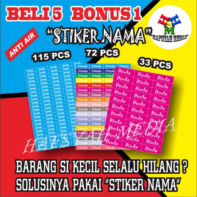 

BANYAK BONUSNYA STIKER STICKER NAMA MURAH