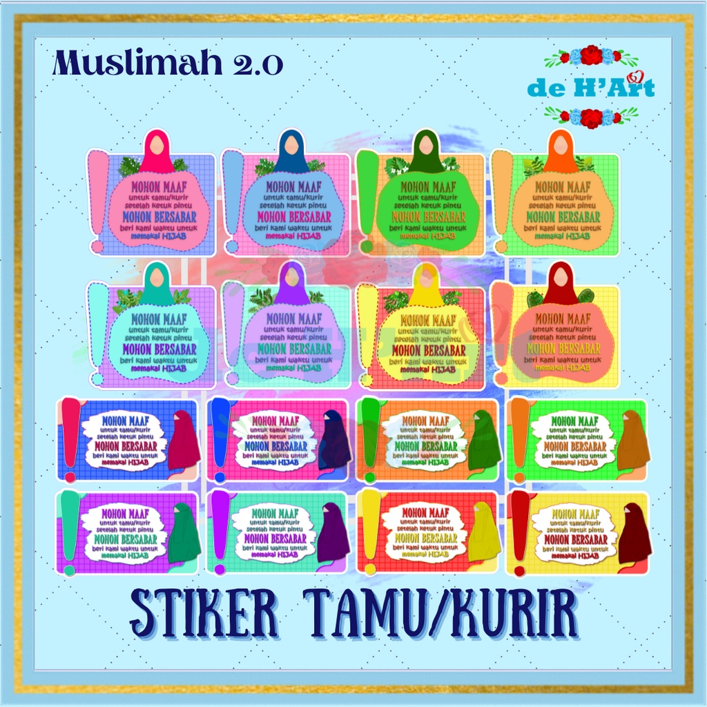 Stiker Tamu/Kurir Muslimah 2.0