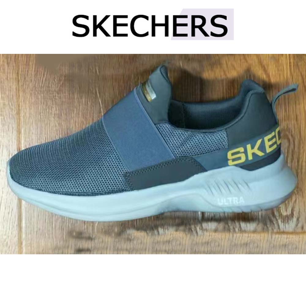 SKECHERS sepatu pria kasual kekinian slip on trendy