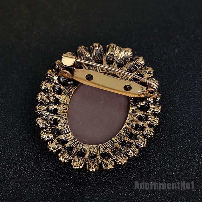 (Adornmentno1) Bros Pin Wanita Desain Cameo Victoria Hias Kristal Untuk Pesta Nikah