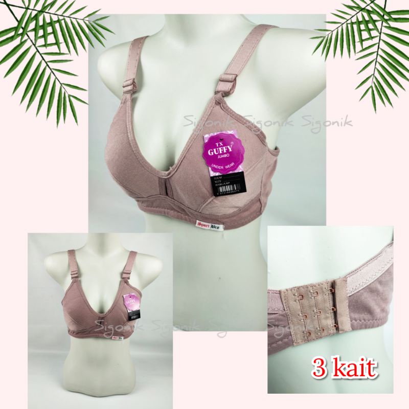 BH Bra Wanita Dewasa Sport JUMBO 44 46 big Size Cup Besar Tanpa Kawat dan Busa