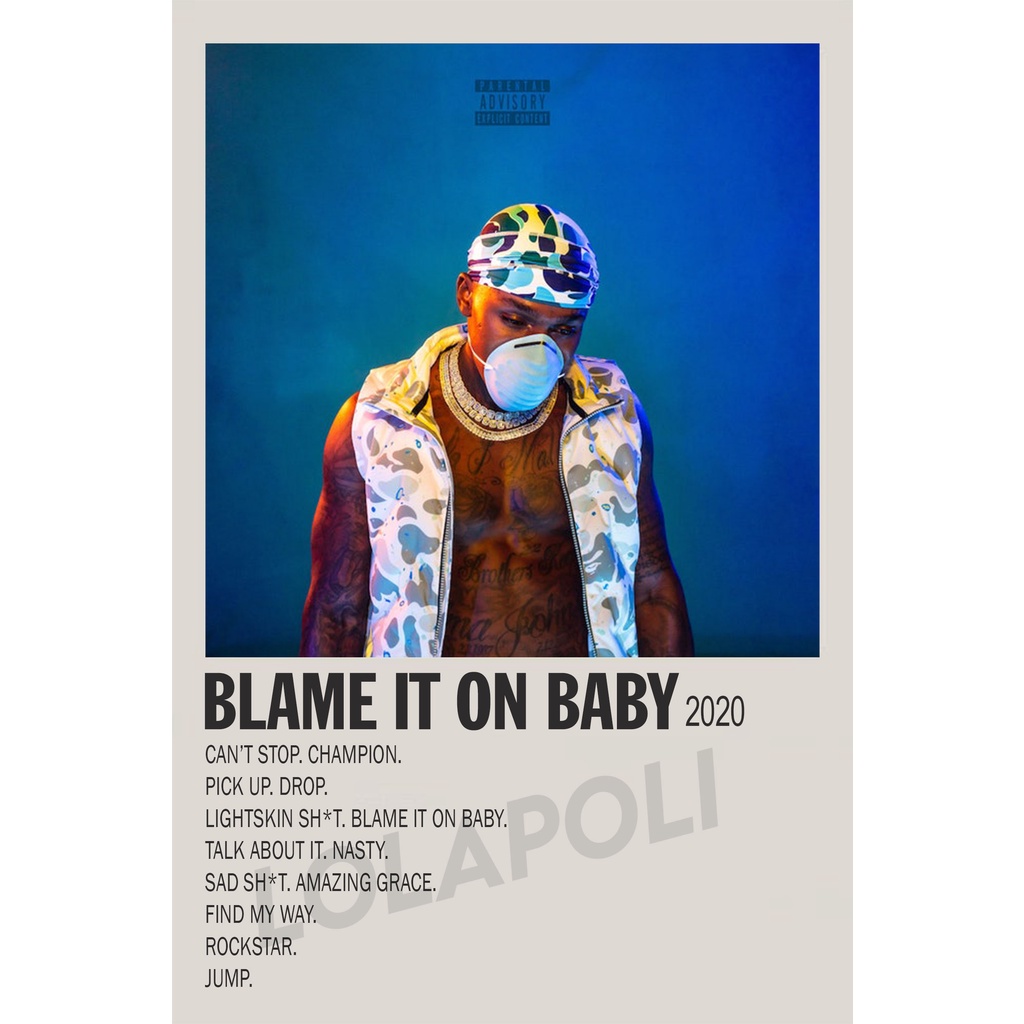 Poster Cover Album Blame It On Baby - DaBaby