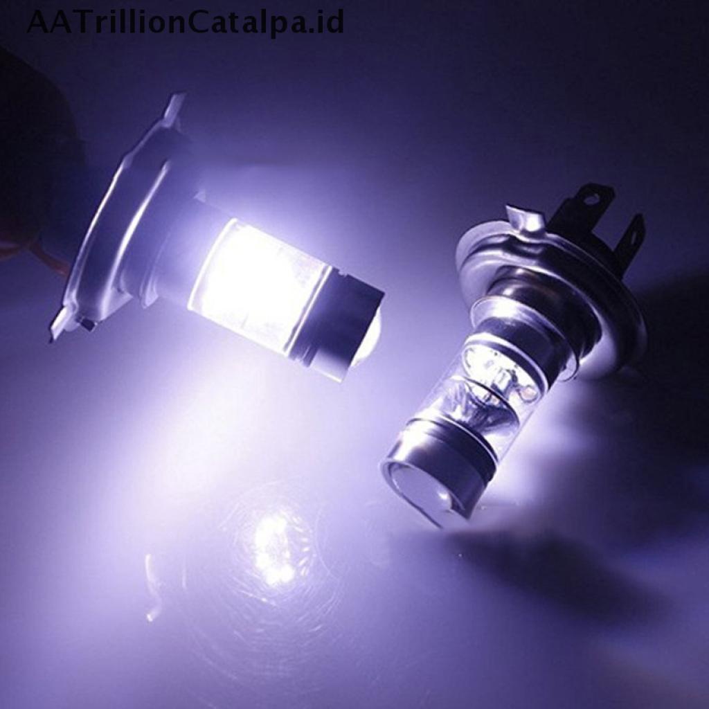 (AATrillionCatalpa) H4 Lampu Depan 20-led 100W 6000K Warna Putih Untuk Motor Power