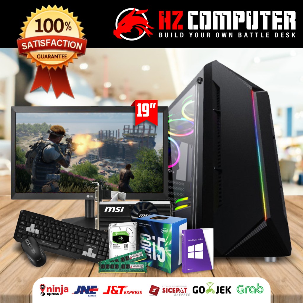  PC Gaming Lengkap  Fullset Intel Core i5 RAM 8GB HDD 