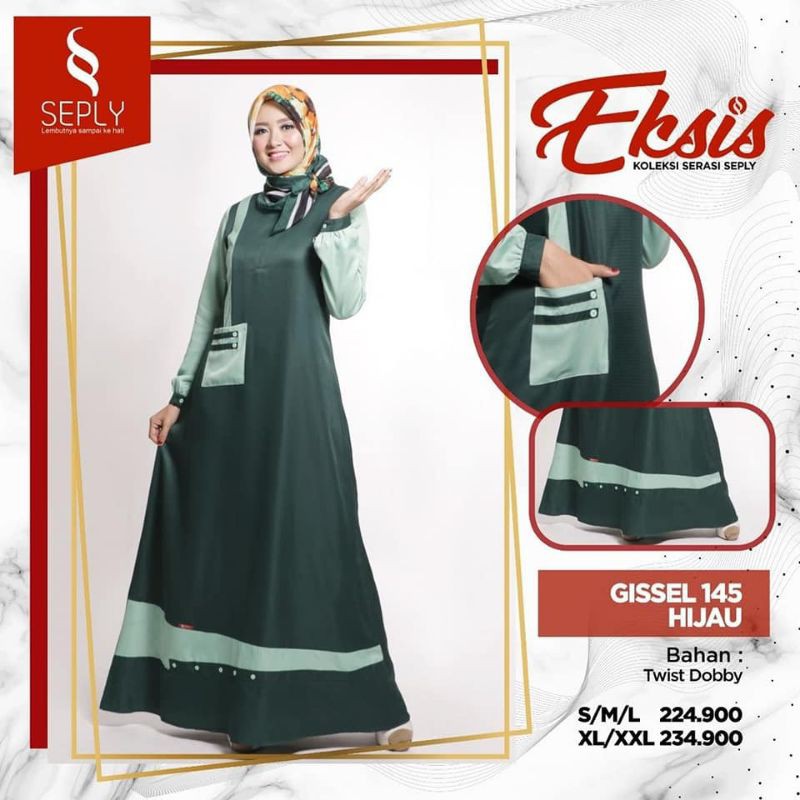 GAMIS TERBARU 2020 SEPLY GISSEL 145 HIJAU