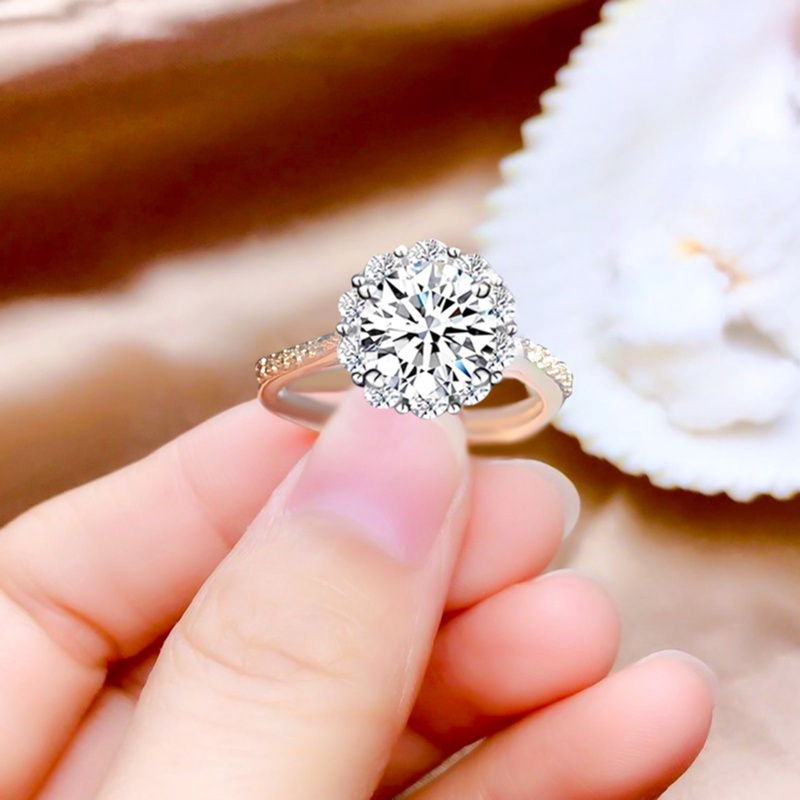 CC  Rings For Women Cubic Zirconia Round Stone Bridal Wedding Engagement Ring Fashion Jewelry