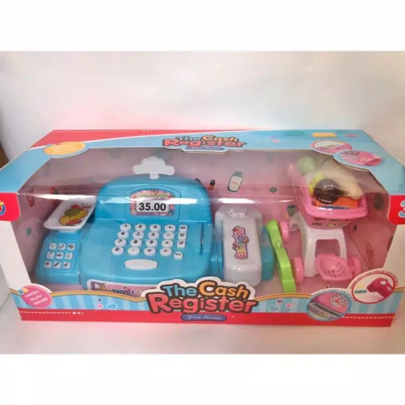 Mainan Kasir Es Krim Cash Register Plus Ice Cream Dan Troli