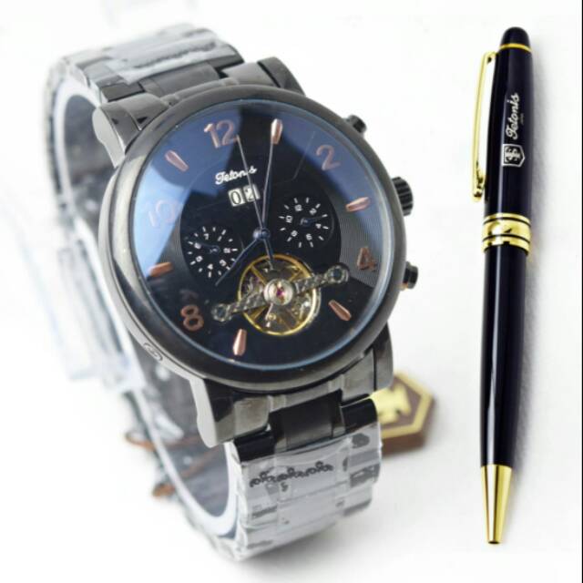 Terlaris Jam Tangan Pria Tetonis Original Automatic HB 44512 + Box