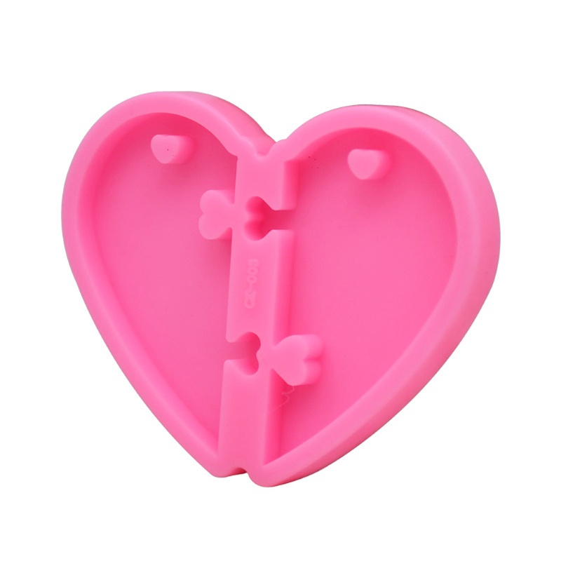 SIY  Valentine's Day Heart Pendant Keychain Resin Casting Mold Puzzle Heart Love Mold