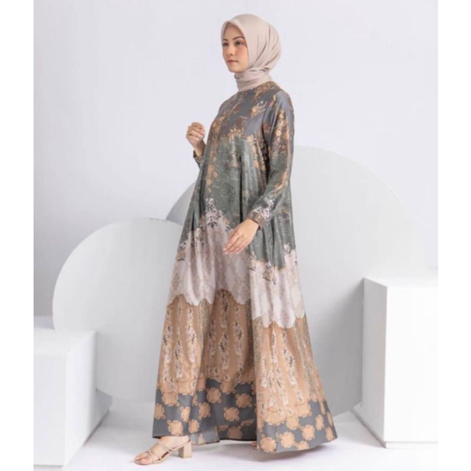 Gamis Maxmara Dior Silk Premium//Gamis Maxmara Lux Premium-Dior nb new grey