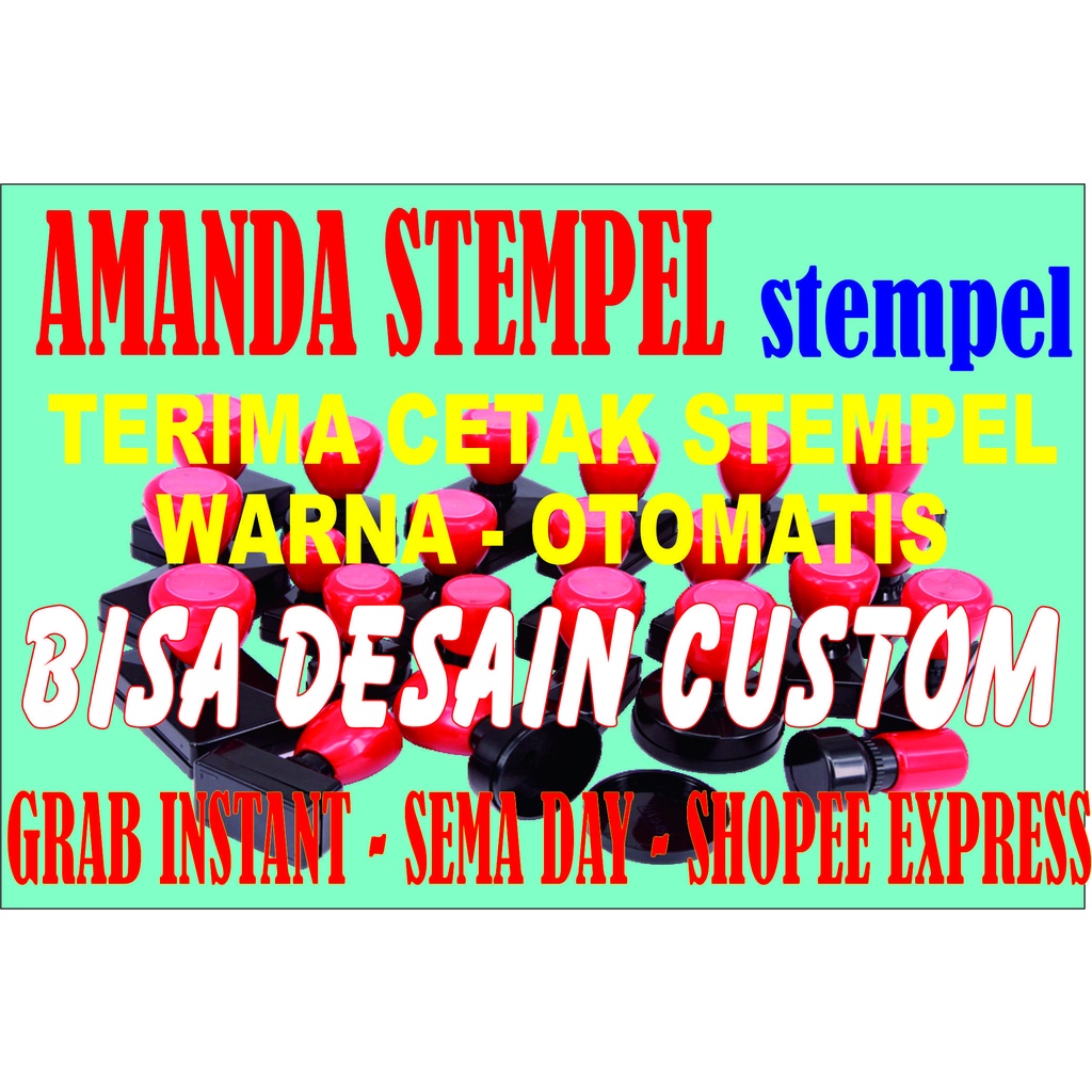 

menerima cetak stempel otomatis atau warna dan FLAS