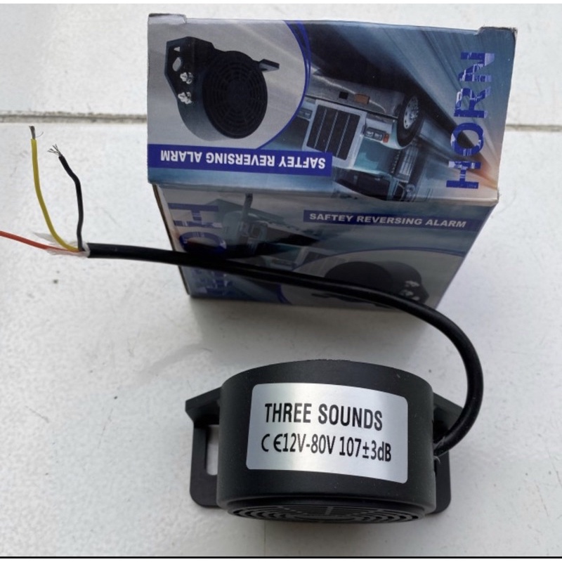 ORIGINAL Backup Alarm Nada Atret Mundur Truk Bis 3 Suara bisa 12 - 24 VOLT model kotak besar