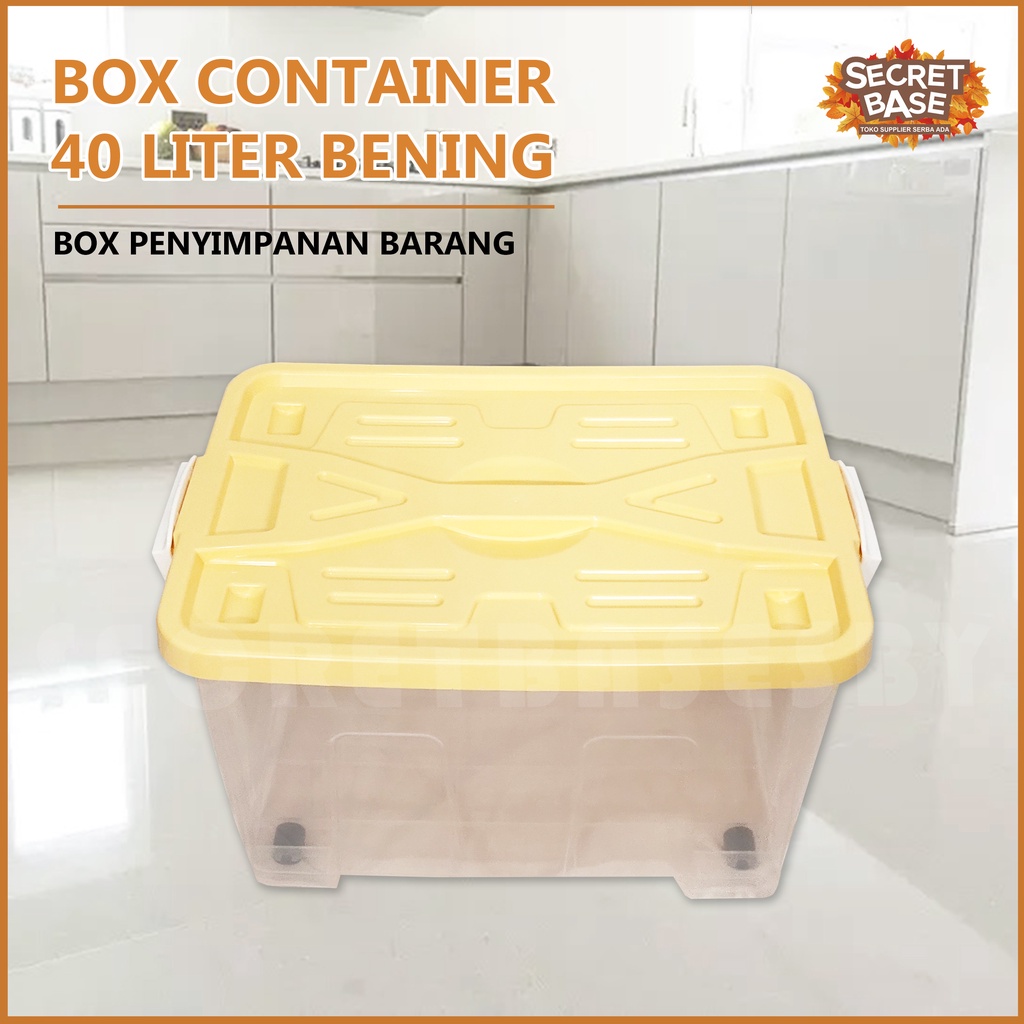 BOX CONTAINER 40 LITER + RODA Kontainer Box Plastik / Container Box