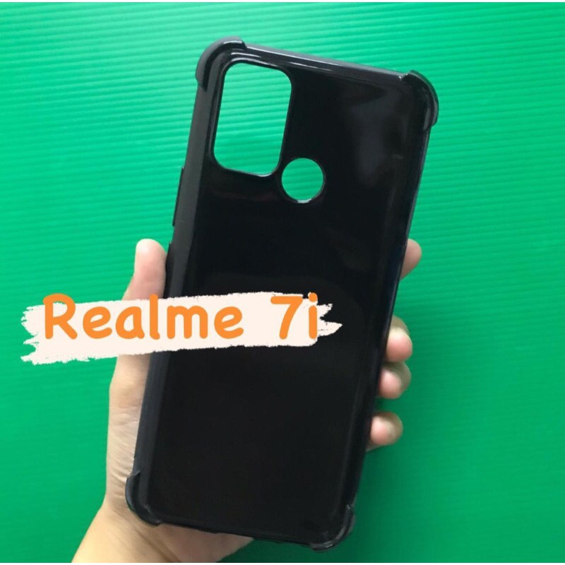 REALME 7i / REALME 7 / Realme 5i / Realme 5s / Realme 5 / Realme C1 / A3s Anticrack Hitam Softcase