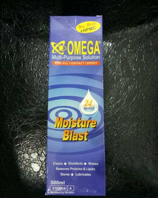 Cairan Softlens Omega Moisture Blast 500ml / Air Pembersih Soflens OMEGA Moisture Blast