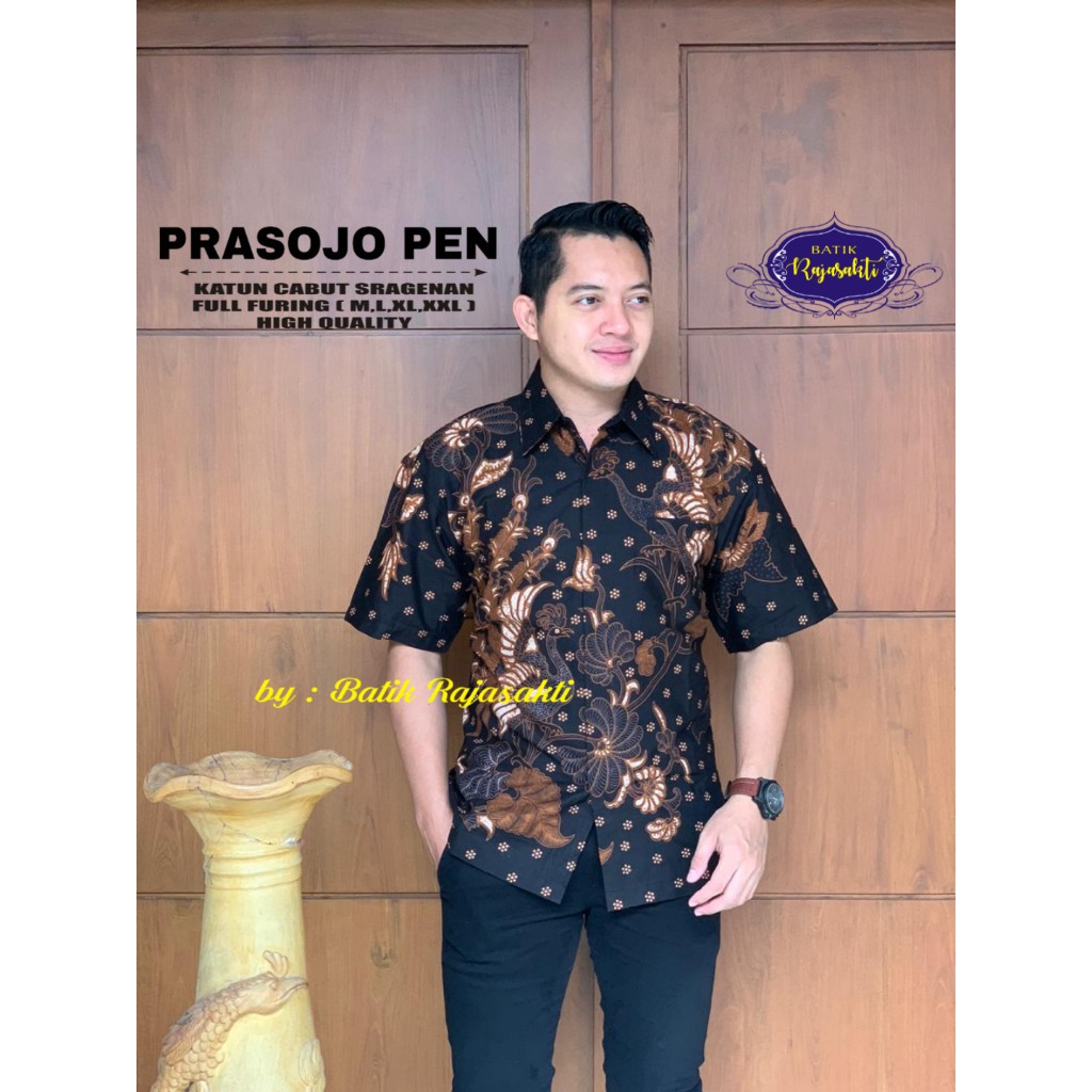 PRASOJO RAJASAKTI KEMEJA BATIK SOLO PRIA LENGAN PENDEK LAPIS FURING ATASAN BATIK PREMIUM MODERN KATUN HALUS BAHUWIRYA  BANAMITRA BANAMITRA PUTIH BANGSAWAN BAYU PUTRA BERLIAN BIRU BHARATAYUDA BIMASENA BIRENDRA BIRU INDAH BRAHMAKERTA BRAHMAKERTA MERAH BUDID