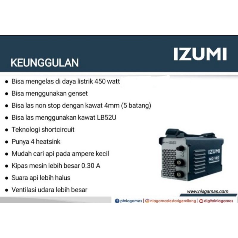 IZUMI MO 120 Travo Las / Mesin Las 450 Watt MO 120