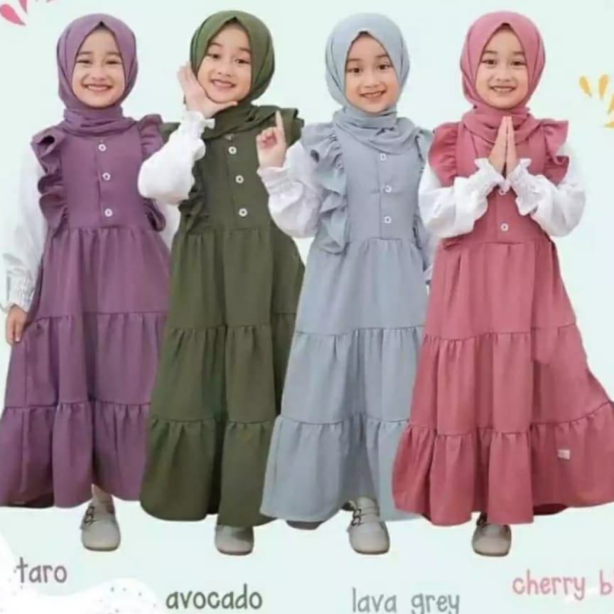 Gamis Aqilah / Gamis Anak Perempuan / Baju Muslim Anak Perempuan