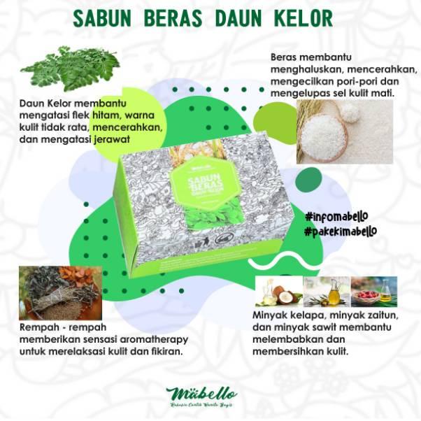 ↰ MABELLO sabun beras hitam (best seller)/ Handmade Soap/BPOM dan halal/sabun bedda lotong ㄼ