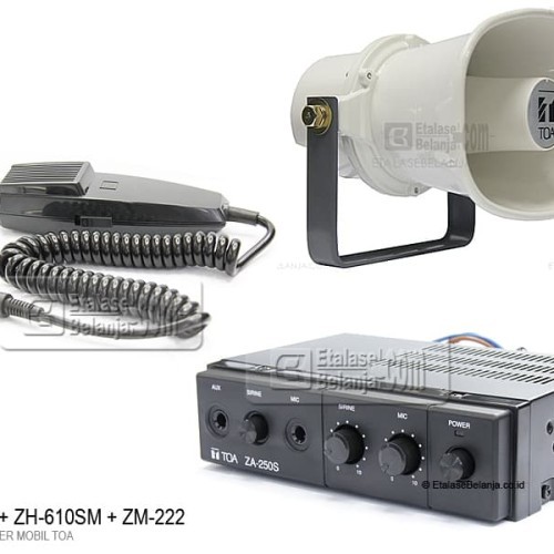 PAKET AUDIO MOBIL - AMPLIFIER MOBIL TOA ( AMPLIFIER + MIC + SPEAKER )