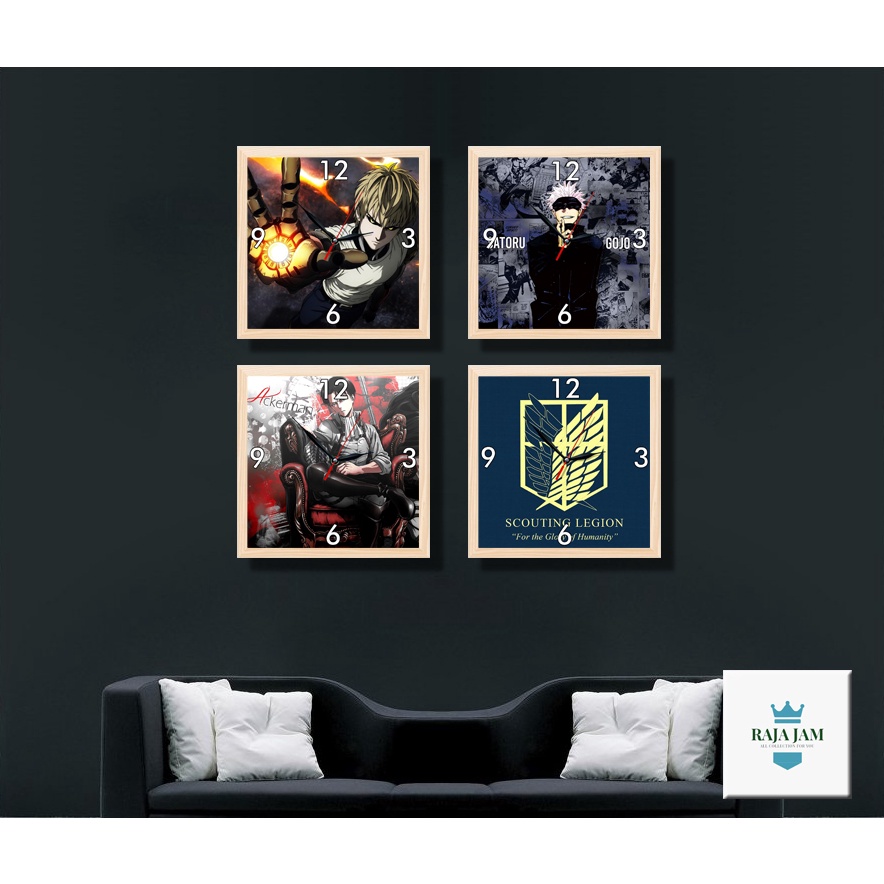 Jam Dinding Kotak Kayu Jati Belanda / Jam Dinding Lucu / Jam Dinding Unik Kayu rajajamofficial