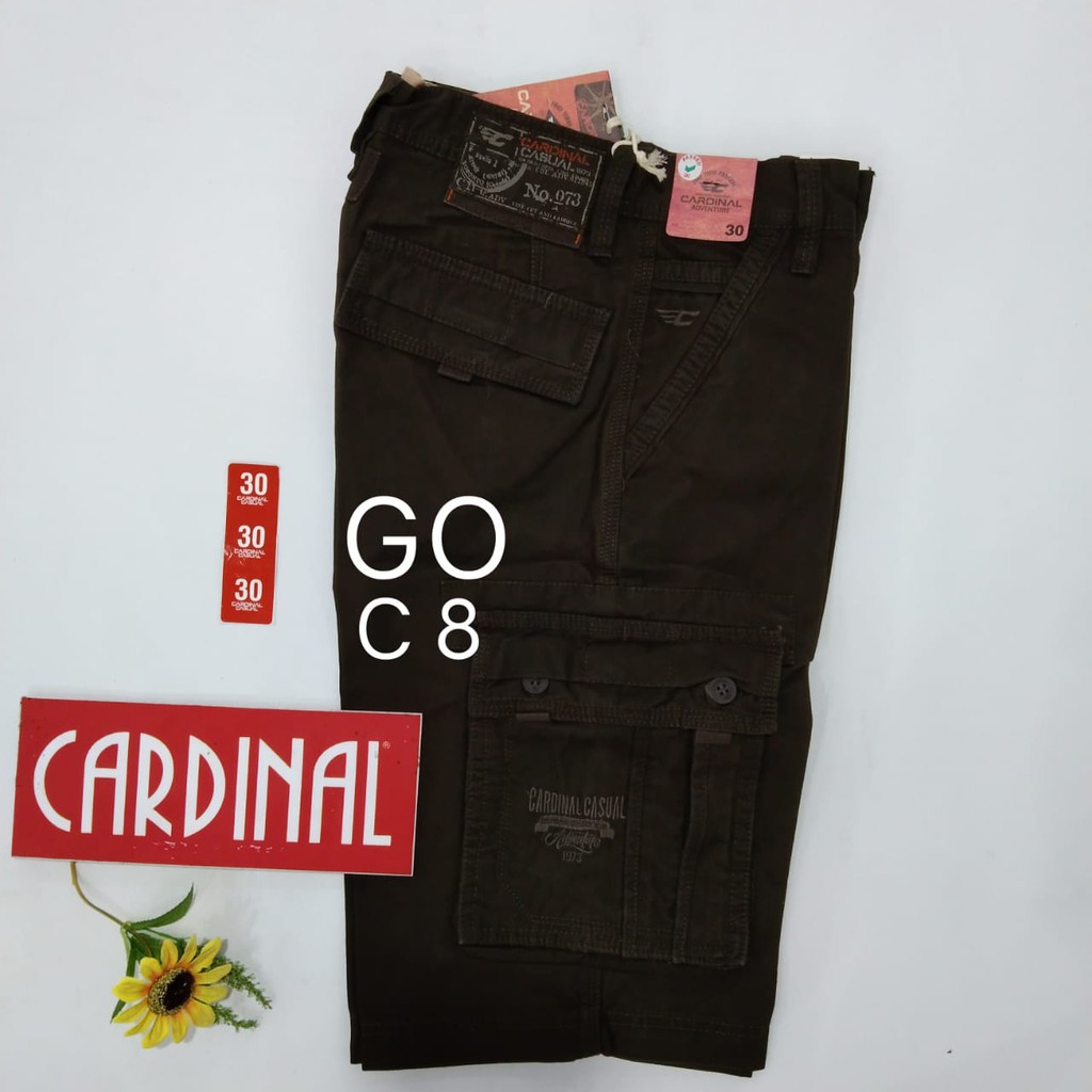 gos 30-KPL 1 CARDINAL KEMPOL CASUAL Celana Pendek Cowok Celana Kempol/Cargo Fashion Pria Bagus