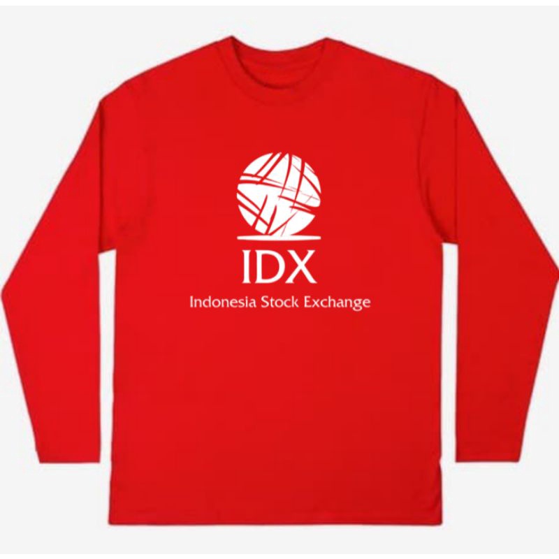 Kaos Lengan Panjang IDX Bursa Saham Indonesia Pria Wanita Custom Distro Polos