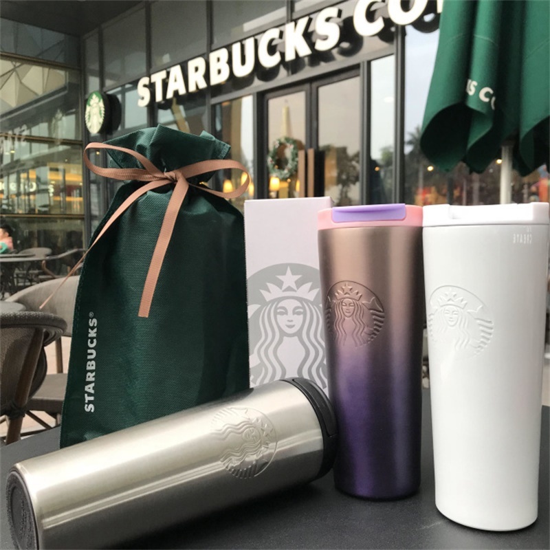 Starbucks Termos/Botol Air Minum Stainless Botol Kapasitas tinggi Minum  Travel Mug Nyaman Dan Mudah Dibawa