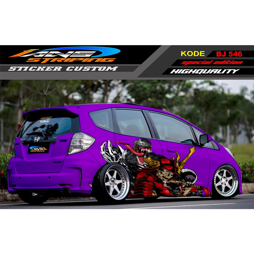 STICKER VARIASI MOBIL JAZZ BRIO AGYA SIGRA SEDAN SWIFT / DECAL STIKER MOBIL VENOM / STIKER MOBIL