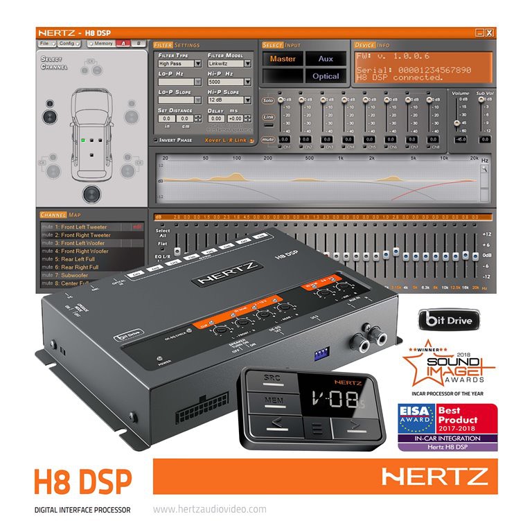 Hertz H8 Car Audio DSP Manager 8-Channel