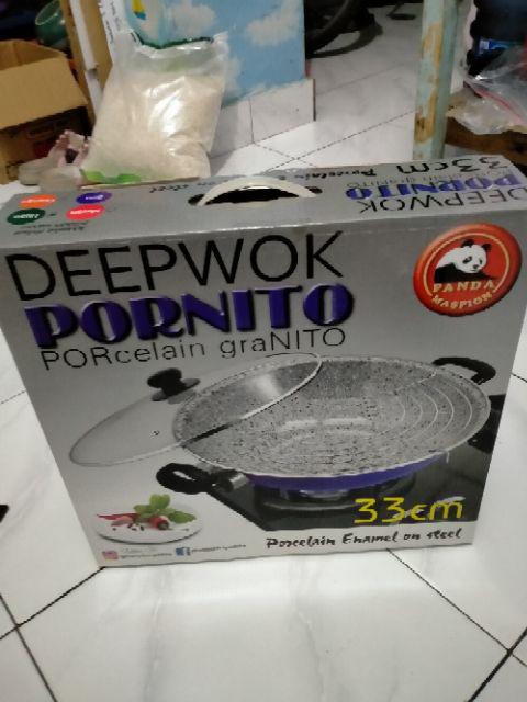 Wajan Maspion Deepwok Pornito Porcelain Granito 33cm Kode Hip