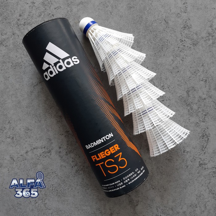 Shuttlecock Adidas Flieger TS3 Medium Speed Nylon Isi 6 - Cock Plastik