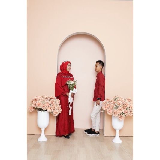 Preloved Ara Dress Maroon By Najla_gaunpesta