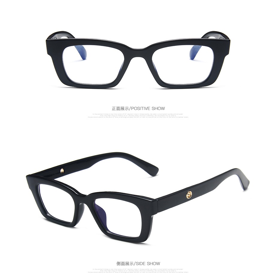 Whole sale shades Fashion Anti Radiation glasses Rectangle Frame Retro Jelly Color Core Flat Glasses Eye Protection Computer Anti-blue Glasses