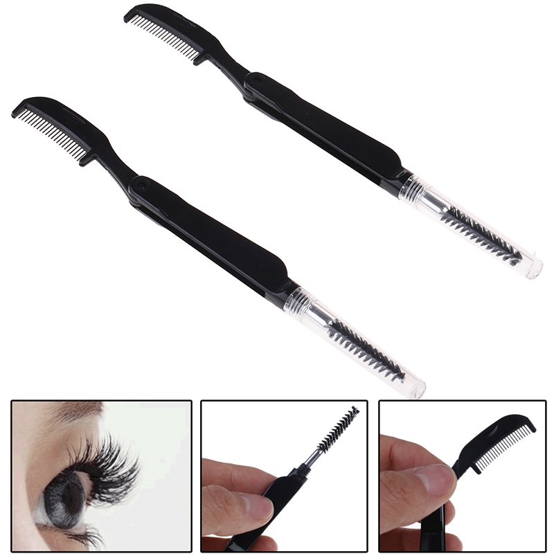 Foldable eyelash brush folding mascara wands eyebrow comb brush beauty tool