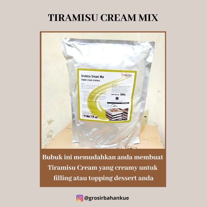 

BISA COD PREMIX TIRAMISU CREAM POWDER / TEPUNG INSTAN TIRAMISU CREAM 1KG