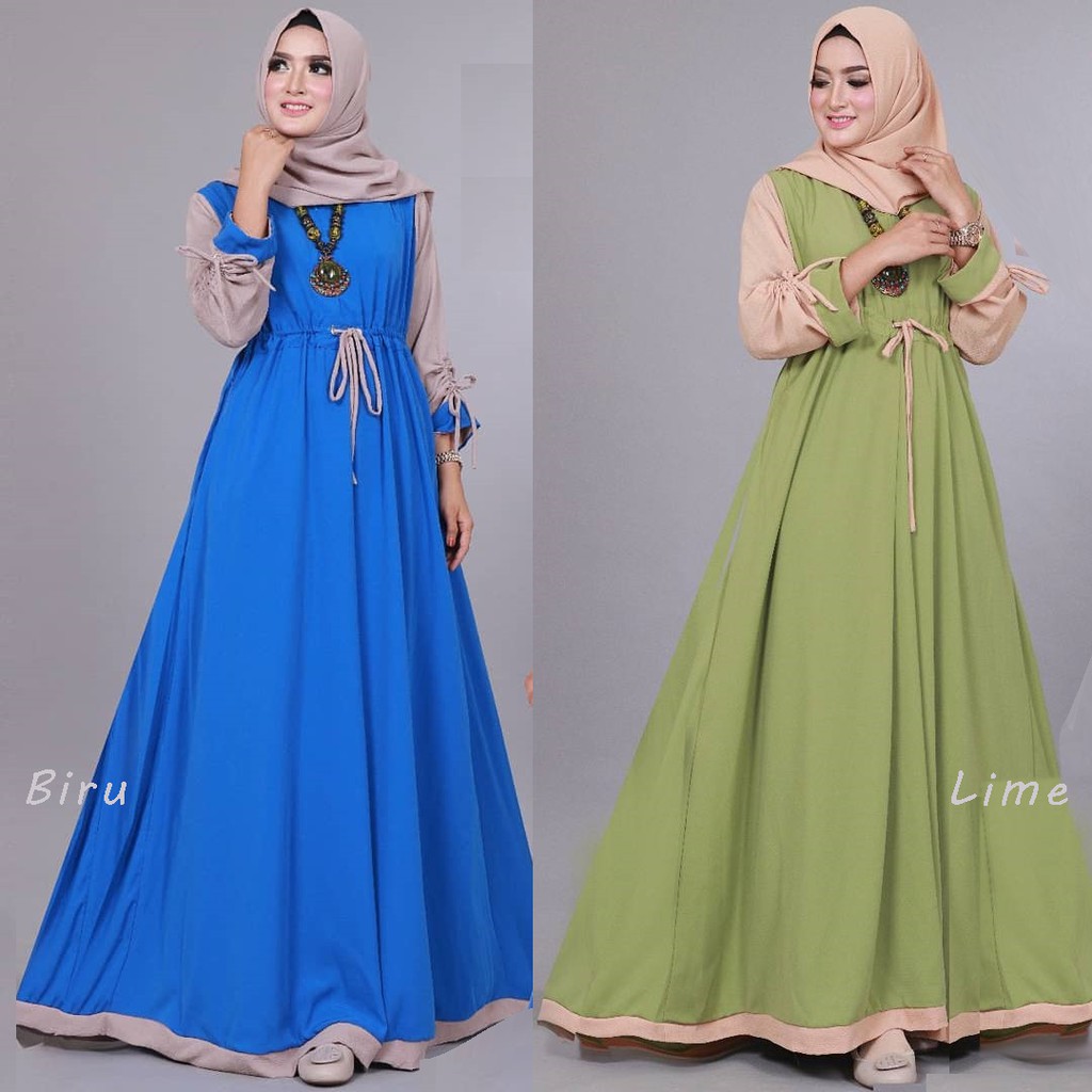 PROMO MAXI BAJU MUSLIM WANITA GAMIS KEKINIAN