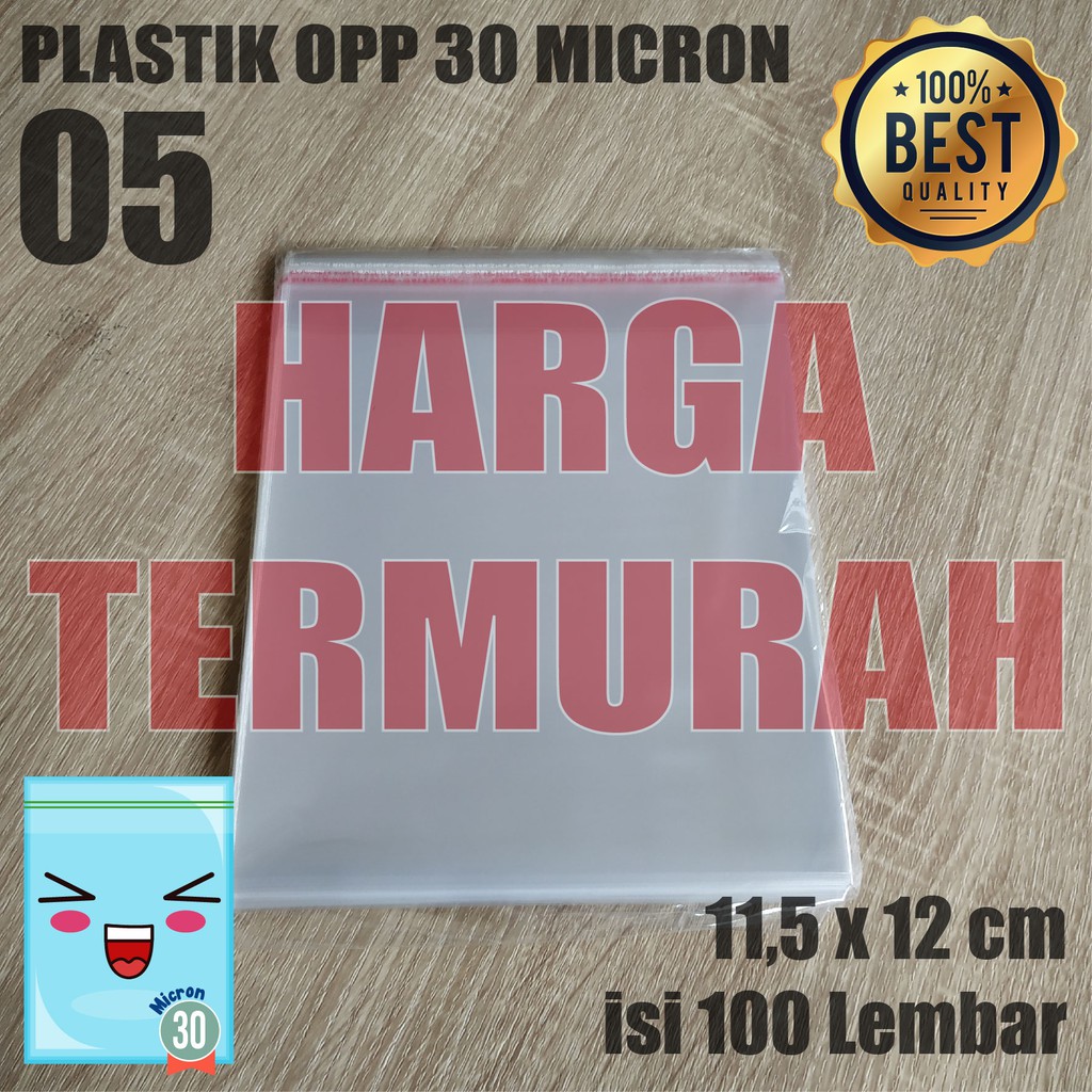 

11,5 x 12 cm PLASTIK OPP TEBAL 30 Micron (0,5) PLASTIK KEMASAN