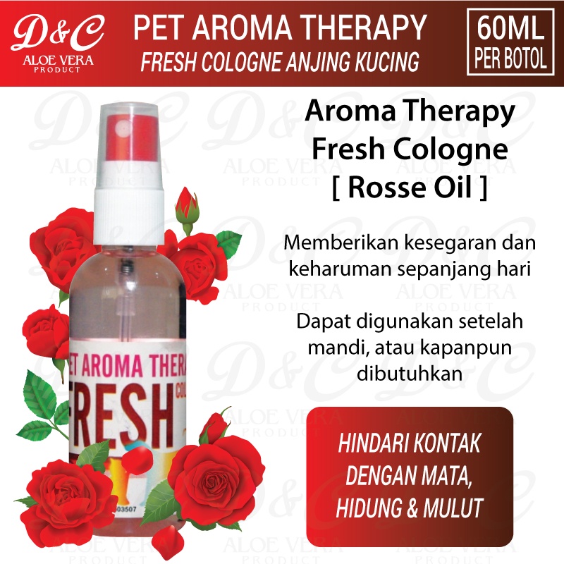 Parfum Cologne Anjing Kucing Pet Aroma Therapy Fresh Cologne Variant Rose