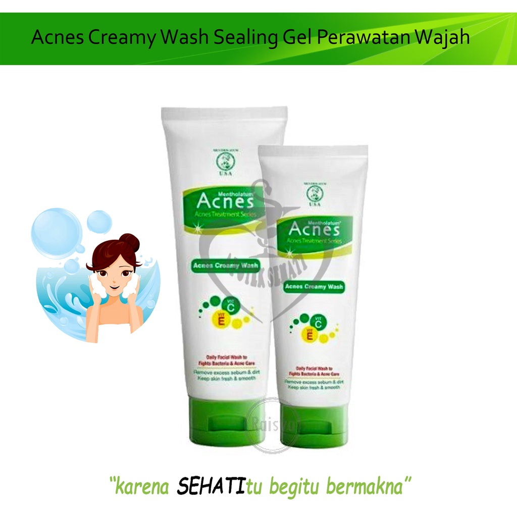 Acnes Creamy Wash Sealing Gel Perawatan Wajah Sabun Jerawat