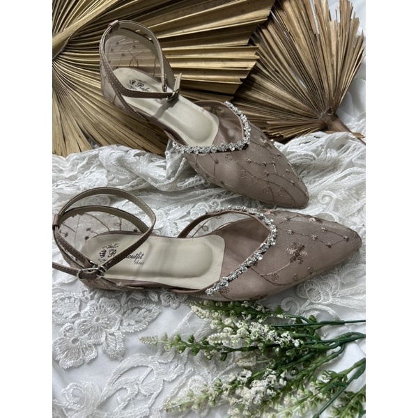 flatshoes wanita azwina mocca