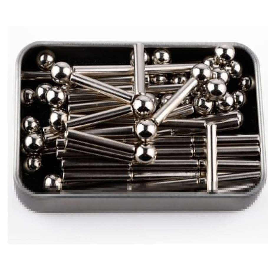 ZY Mainan Magnetik Steel Metalic Stick and Bucky Balls - J75 - Silver