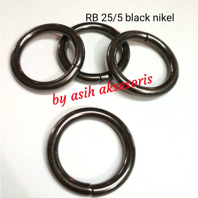 Ring bulat 2,5cm / RB 25/5 black nikel