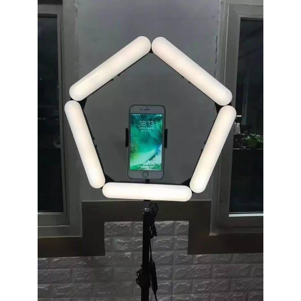 V8 Led Foldable Ring Light Selfie Make Up 5 Lampu