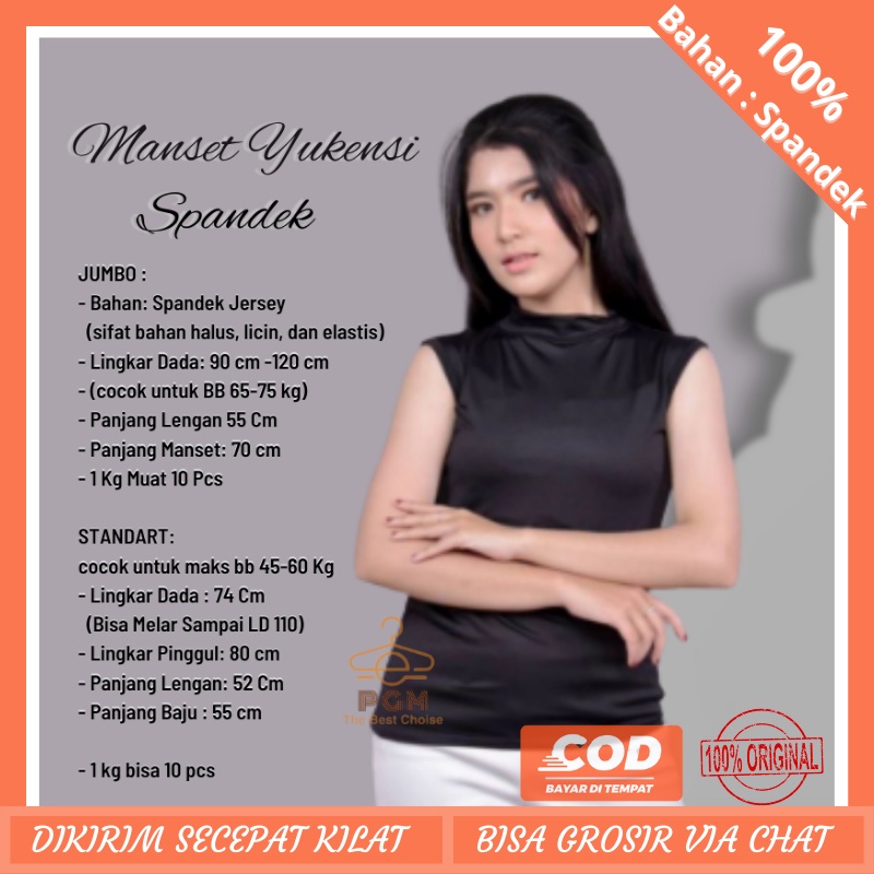 Manset Buntung Tanpa Lengan Yukensi Bahan Spandek BB 40-65 KG Murah BISA COD//PGM