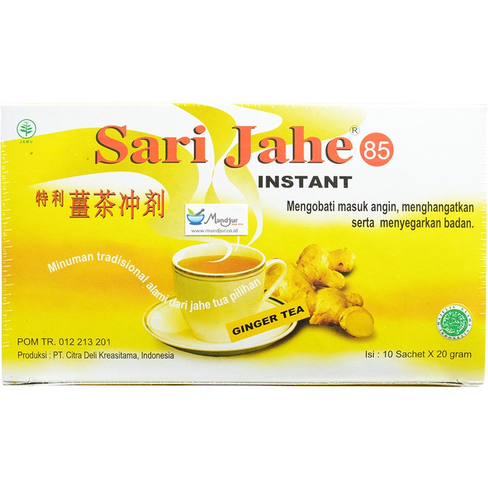 

Sari Jahe 85 (Ginger Tea) - (Masuk Angin, Menghangatkan, Menyegarkan)