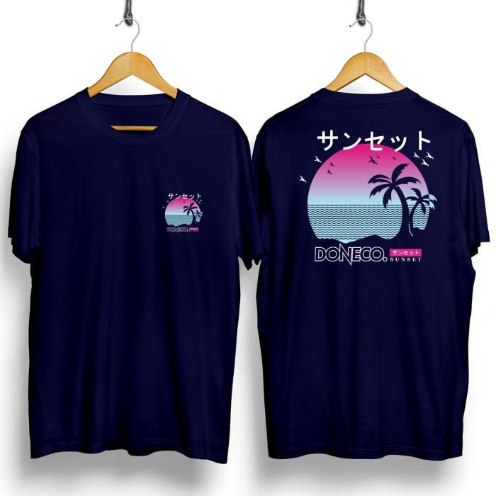 JF Kaos distro pria Japan Sunset DB T-shirt pria Baju pria Atasan pria