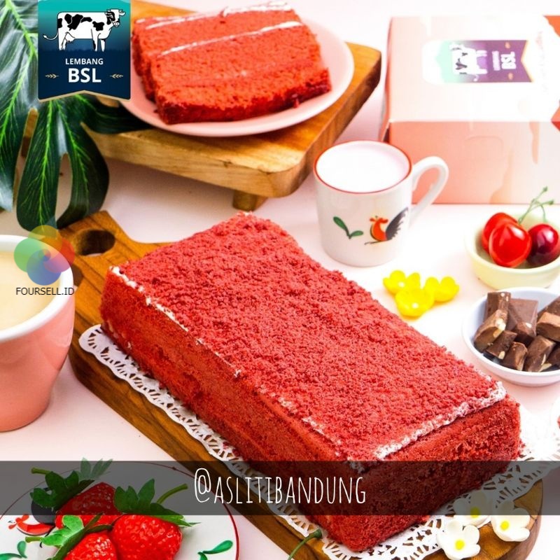 BSL Bolu Susu Lembang RED VELVET Asli Ti Bandung - Oleh Oleh Bandung Favorit Kue Bolu Kue Bandung by