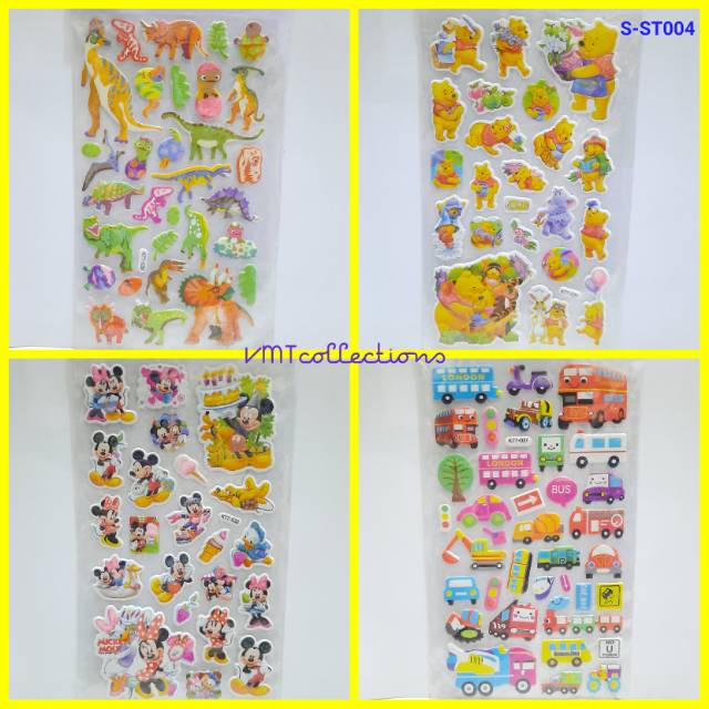 

VMT - STIKER ANAK PREMIUM / STIKER KARAKTER / STIKER TIMBUL GLITTER